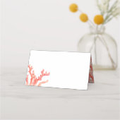 Hochzeitsfeiern mit Korallenkunst - Platzkarten (Vorderseite)
