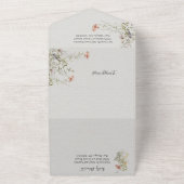 Hochzeitsfeiern mit leichter und luftiger Wildblum All In One Einladung (Außenbereich)