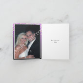 Hochzeitsfeiern mit lila Glanzlicht Vielen Dank Dankeskarte (Innenseite)