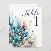 Hochzeitsfeiern mit Meeresschildkröten Einladung (Vorne/Hinten)