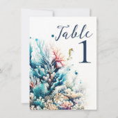 Hochzeitsfeiern mit Meeresschildkröten Einladung (Rückseite)