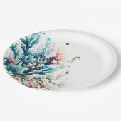 Hochzeitsfeiern mit Meeresschildkröten Pappteller (Schrägansicht)