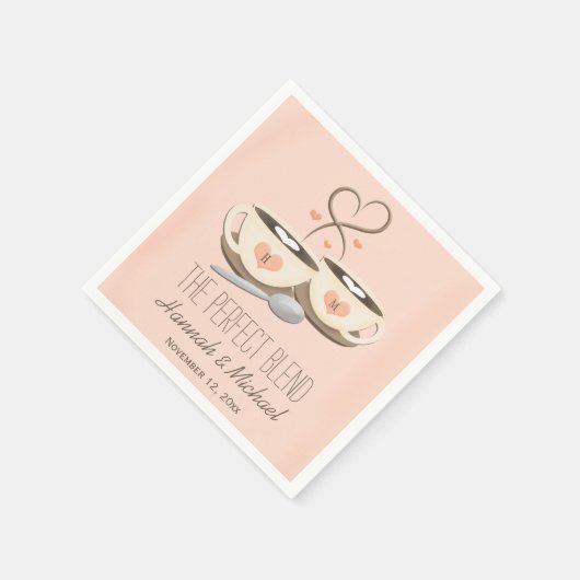 Hochzeitsfeiern mit Mit Monogramm Herz Serviette (Ecke)