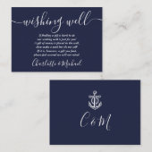 Hochzeitsfeiern mit Navy Blue Anchor Begleitkarte (Vorne/Hinten)
