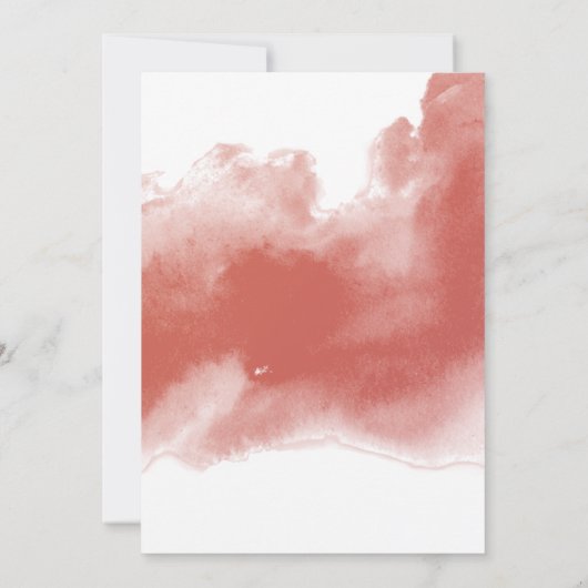 Hochzeitsfeiern mit orangefarbenem Rostpfirsiche Einladung (Rückseite)