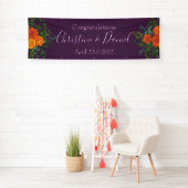 Hochzeitsfeiern mit Orangen und Lila Pflaumenblätt Banner (Insitu)