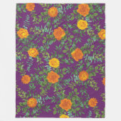 Hochzeitsfeiern mit Orangen und Lila Pflaumenblätt Fleecedecke (Vorderseite)