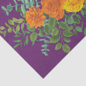 Hochzeitsfeiern mit Orangen und Lila Pflaumenblätt Seidenpapier (Ausschnitt)