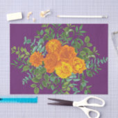 Hochzeitsfeiern mit Orangen und Lila Pflaumenblätt Seidenpapier (Handwerk)