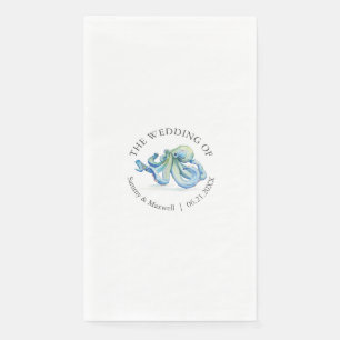 Hochzeitsfeiern mit Personalisiertem Octopus Beach Serviette