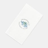 Hochzeitsfeiern mit Personalisiertem Octopus Beach Serviette (Ecke)