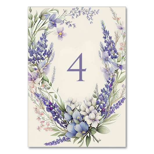 Hochzeitsfeiern mit Pink und Purpur Tischnummer (Rückseite)