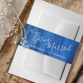 Hochzeitsfeiern mit Saphirblau abstrakte Kunst Einladungsbanderole