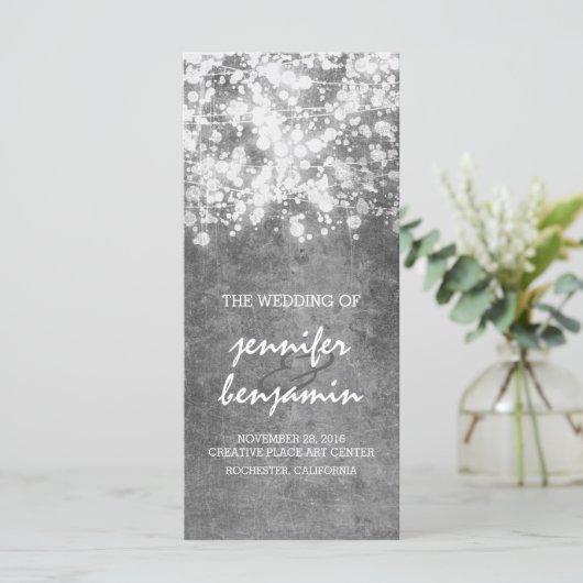 Hochzeitsfeiern mit silbernen Lichtern Programm (Stehend Vorderseite)