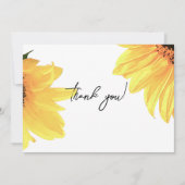 Hochzeitsfeiern mit Sonnenblumen Dankeskarte (Vorderseite)