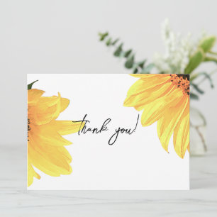 Hochzeitsfeiern mit Sonnenblumen Dankeskarte