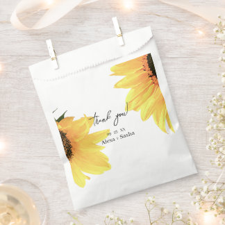 Hochzeitsfeiern mit Sonnenblumen Geschenktütchen