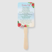 Hochzeitsfeiern mit tropischem Strand Fächer (Rückseite)