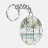 Hochzeitsfeiern mit tropischen Palmen Schlüsselanhänger (Vorderseite links)