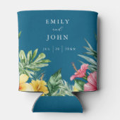 Hochzeitsfeiern mit tropischer Vegetation Dosenkühler (Rückseite)