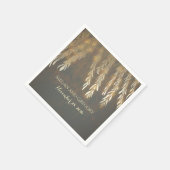 Hochzeitsfeiern mit Vintagem Gold-Willow-Tree Serviette (Ecke)