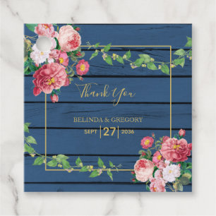 Hochzeitsfeiern mit Vintagem Rosenholz Geschenkanhänger
