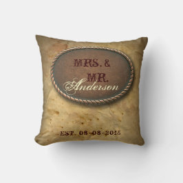 Hochzeitsfeiern mit Vintagem Western Kissen