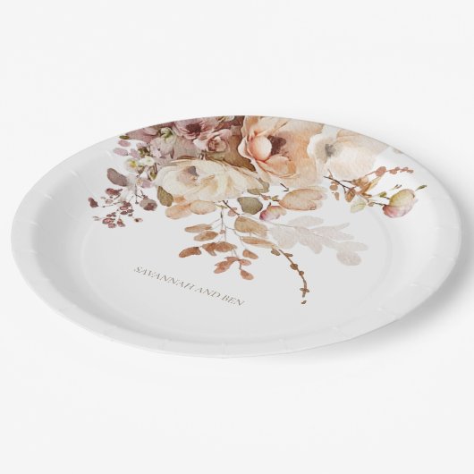 Hochzeitsfeiern mit warmem Brautparty Pappteller (Schrägansicht)