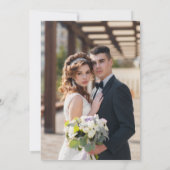 Hochzeitsfeiern mit Wasserfarbe Elegante Einladung (Rückseite)