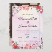 Hochzeitsfeiern mit Wasserfarbe Elegante Einladung (Vorne/Hinten)