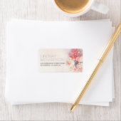 Hochzeitsfeiern mit Wasserfarbe und Rosen Adressaufkleber (Insitu)