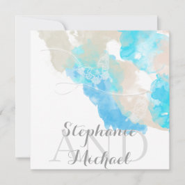 Hochzeitsfeiern mit Wasserfarbenfrohen Einladung