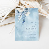 Hochzeitsfeiern mit weißer Blüte Einladung