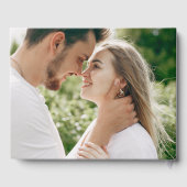 Hochzeitsfeiern mit Wild-grünen Foliagen-Foto Gästebuch (Rückseite)