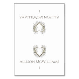 Hochzeitsfeiern - Moderne Blume mit Herz Tischnummer