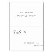 Hochzeitsfeiern Platzkarten mit der Wahl der Mahlz Tischnummer (Vorderseite)