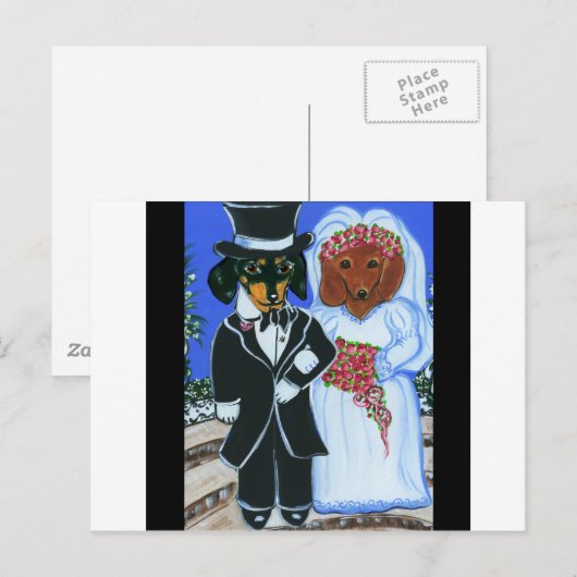 Hochzeitsfeiern Postkarte (Vorne/Hinten)