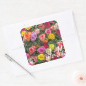 Hochzeitsfeiern Quadratischer Aufkleber (Umschlag)