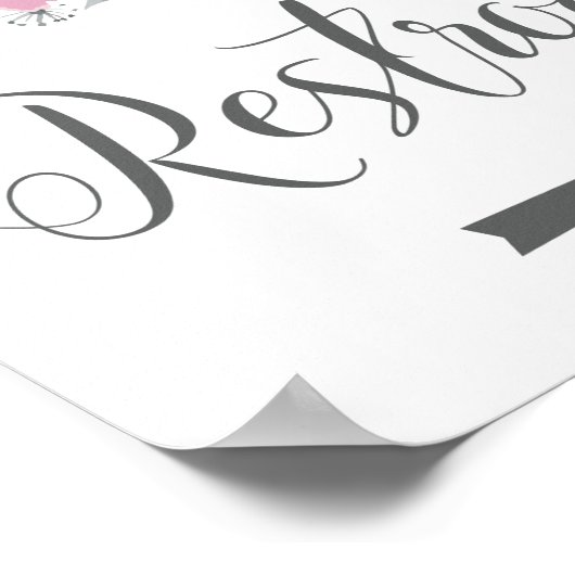 Hochzeitsfeiern Unterschreiben. Nach rechts Richtu Poster (Ecke)