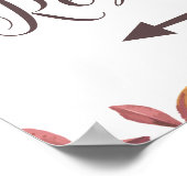 Hochzeitsfeiern Verlassen Arrow Richtung Zeichen r Poster (Ecke)