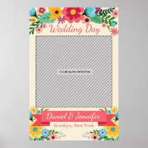 Hochzeitsfeierposter für den Foto-Stand