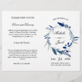 Hochzeitsfeierprogramm | Blaue Eukalyptus (Vorderseite)