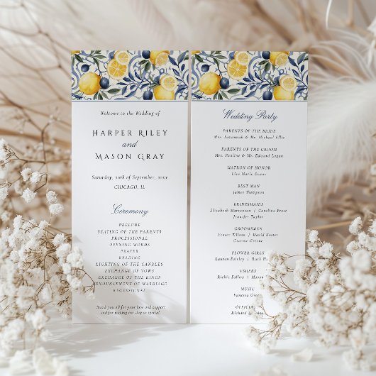 Hochzeitsfeierprogramm Einladung