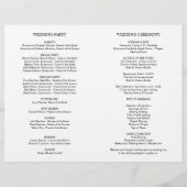 Hochzeitsfeierprogramm | Elegante Herzen (Rückseite)