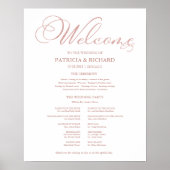 Hochzeitsfeierprogramm Elegante Kalligraphie Poster (Vorne)