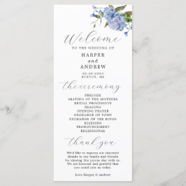 Hochzeitsfeierprogramm für Blauflora Programm