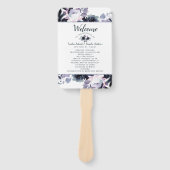 Hochzeitsfeierprogramm für die Blumenflotte Fächer (Vorderseite)