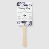 Hochzeitsfeierprogramm für die Blumenflotte Fächer (Rückseite)