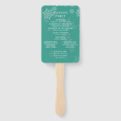 Hochzeitsfeierprogramm für Elegante Winter Fächer (Rückseite)