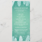 Hochzeitsfeierprogramm für Elegante Winter Programm (Vorderseite)